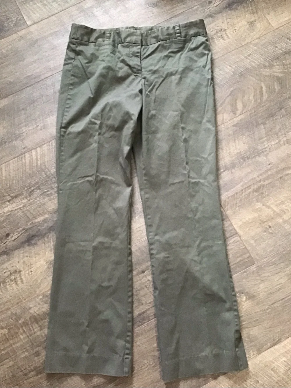 J. Crew Olive Green Straight Chinos